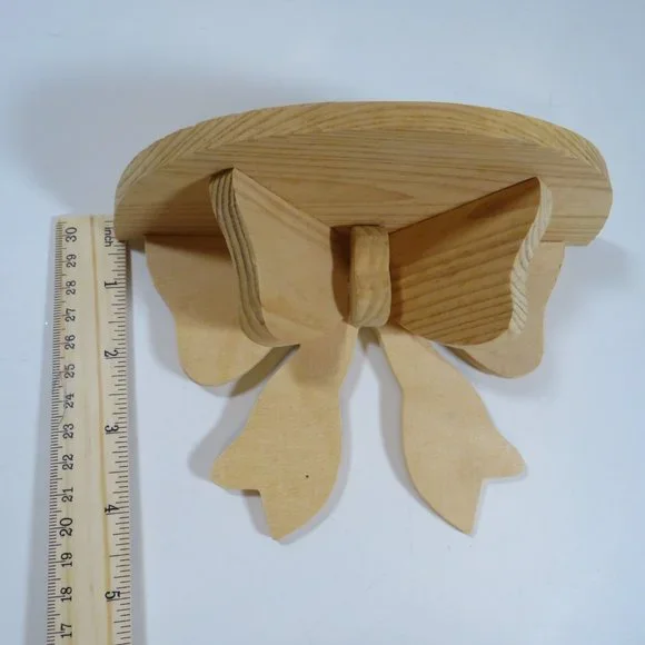 Solid Wood Bow Shelf ONE ITEM - Picture 2 of 7